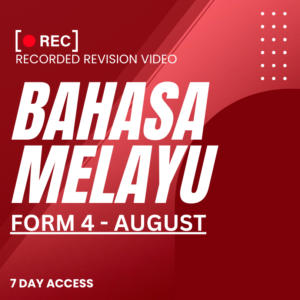 RRV – BAHASA MELAYU-FORM 4 – AUGUST