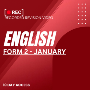 RRV – ENGLISH -FORM 2 – JANUARY – 2025