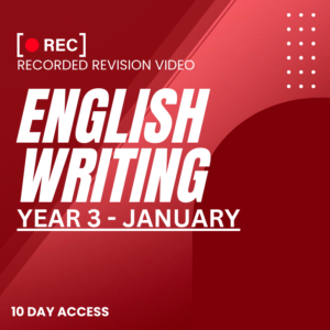 RRV – ENGLISH WRITING -YEAR 3 – JANUARY – 2025
