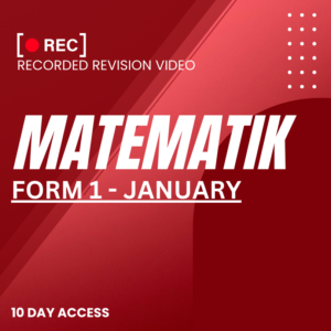 RRV – MATEMATIK-FORM 1 – JANUARY – 2025