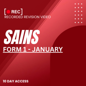 RRV – SAINS-FORM 1 – JANUARY – 2025