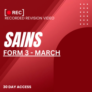 RRV – SAINS-FORM 3 – MARCH – 2025