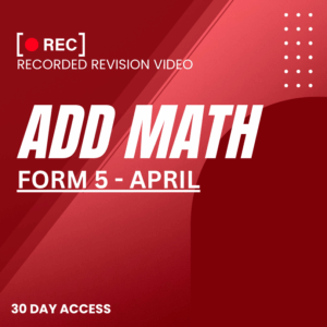 RRV – ADD MATH -FORM 5 – APRIL– 2025