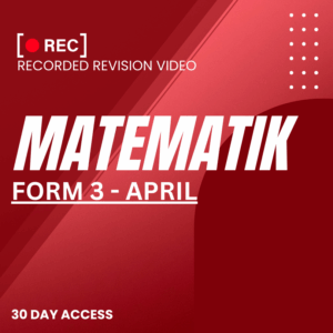 RRV – MATEMATIK-FORM 3 – APRIL – 2025