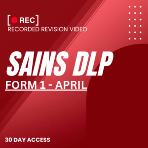 RRV – SAINS DLP-FORM 1 – APRIL – 2025