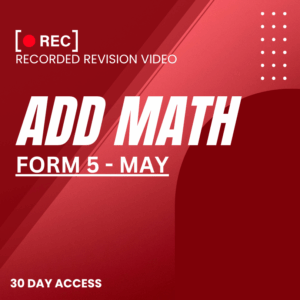 RRV – ADD MATH -FORM 5 – MAY – 2025