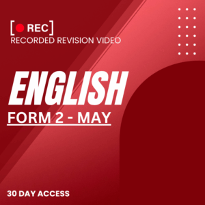 RRV – ENGLISH -FORM 2 – MAY – 2025