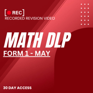 RRV – MATH DLP-FORM 1 – MAY – 2025