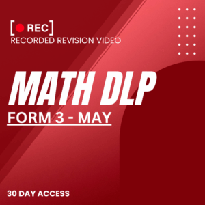 RRV – MATH DLP-FORM 3 – MAY – 2025