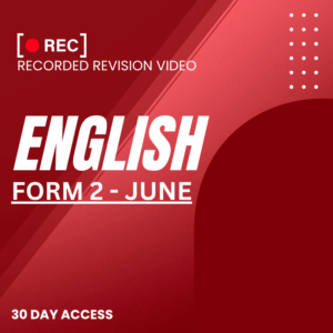 RRV – ENGLISH -FORM 2 – JUNE – 2025