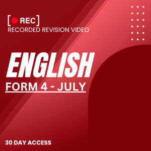 RRV – ENGLISH -FORM 4 – JULY – 2025