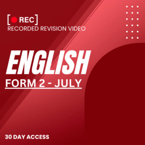 RRV – ENGLISH -FORM 2 – JULY – 2025