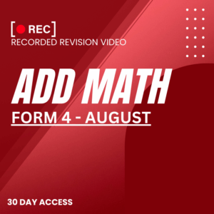 RRV – ADD MATH – FORM 4 – AUGUST – 2025