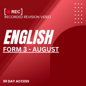 RRV – ENGLISH -FORM 3 – AUGUST– 2025