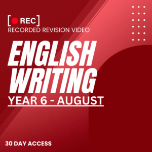 RRV – ENGLISH WRITING -YEAR 6 – AUGUST – 2025