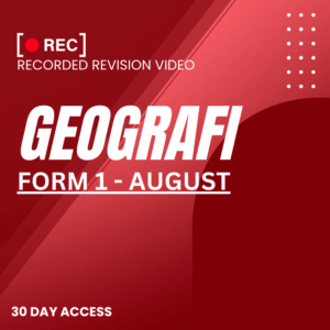 RRV – GEOGRAFI -FORM 1 – AUGUST – 2025
