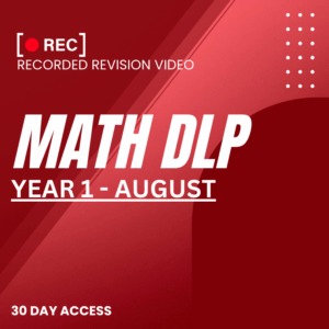 RRV – MATEMATIK DLP-YEAR 1 – AUGUST – 2025
