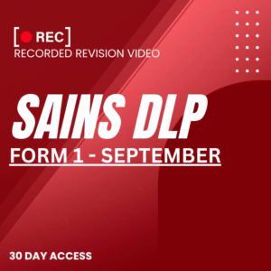 RRV – SAINS DLP-FORM 1 – SEPTEMBER – 2025
