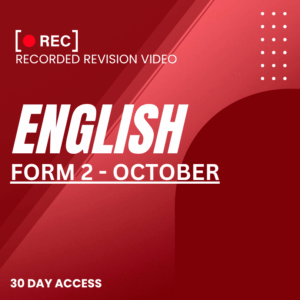 RRV – ENGLISH -FORM 2 – KELAS B – OCTOBER – 2025