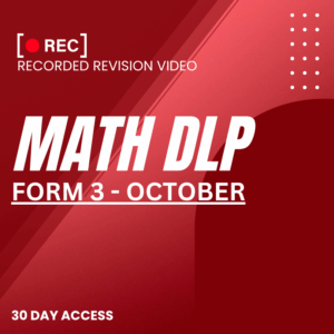 RRV – MATH DLP-FORM 3 – OCTOBER – 2025