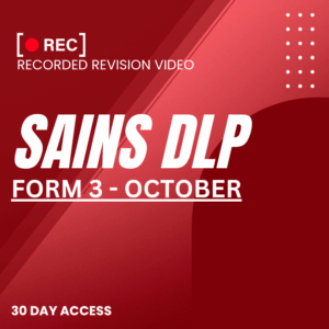 RRV – SAINS DLP-FORM 3 – OCTOBER – 2025