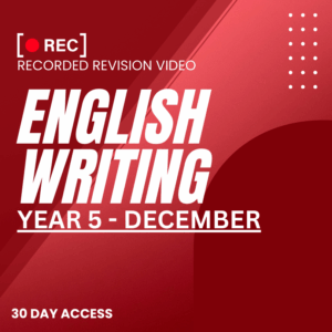 RRV – ENGLISH WRITING -YEAR 5 – DECEMBER – 2025