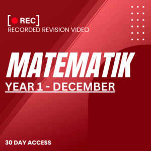 RRV – MATEMATIK-YEAR 1 – DECEMBER – 2025