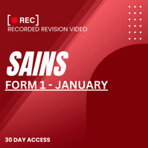 RRV – SAINS-FORM 1 – JANUARY – 2026