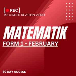 RRV – MATEMATIK-FORM 1 – FEBRUARY – 2026