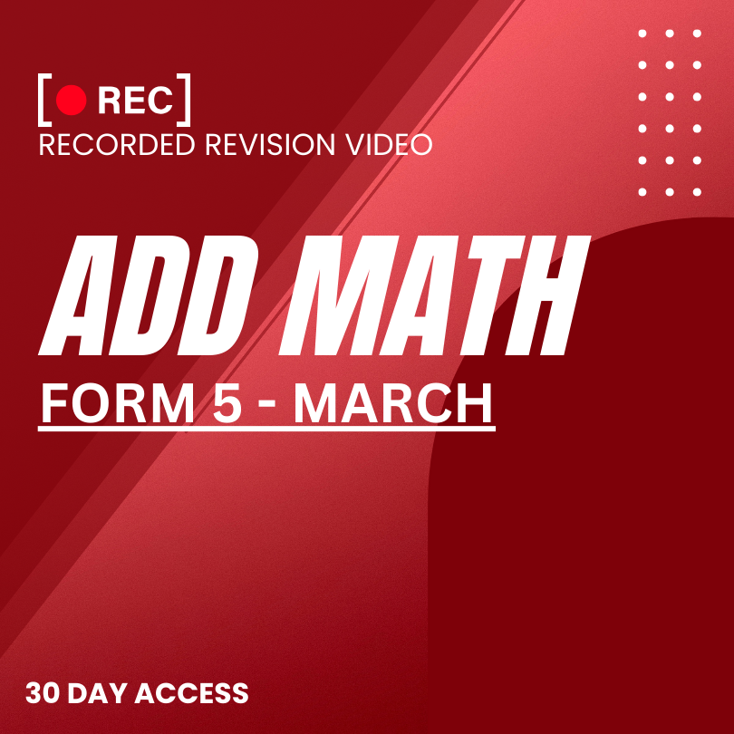 RRV – ADD MATH -FORM 5 – MARCH – 2026