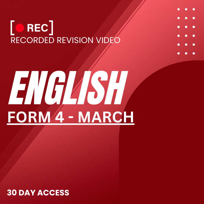 RRV – ENGLISH -FORM 4 – MARCH– 2026