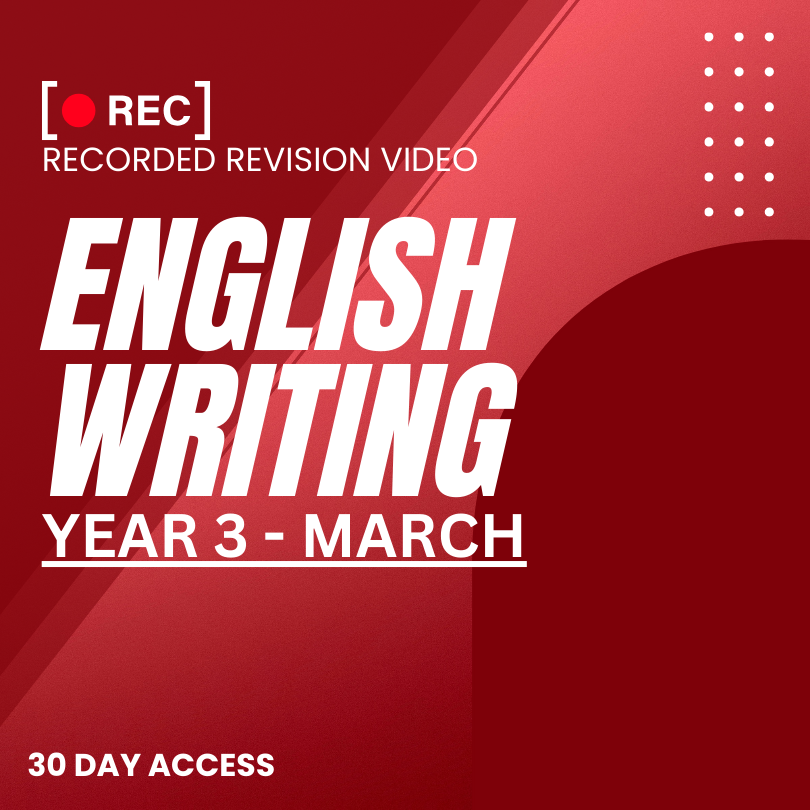 RRV – ENGLISH WRITING -YEAR 3 – MARCH – 2026