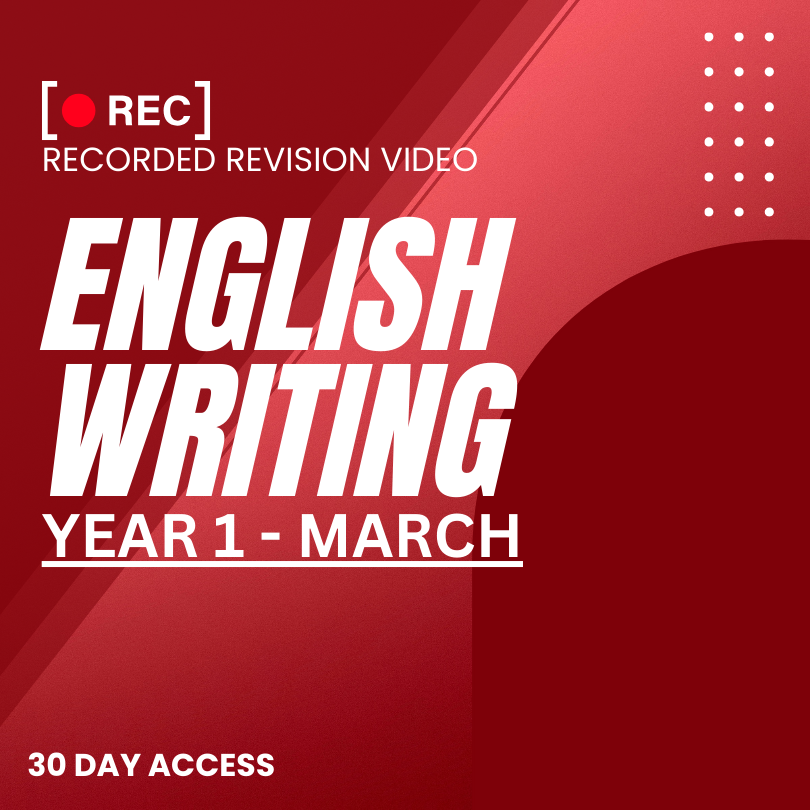 RRV – ENGLISH WRITING -YEAR 1 – MARCH – 2026