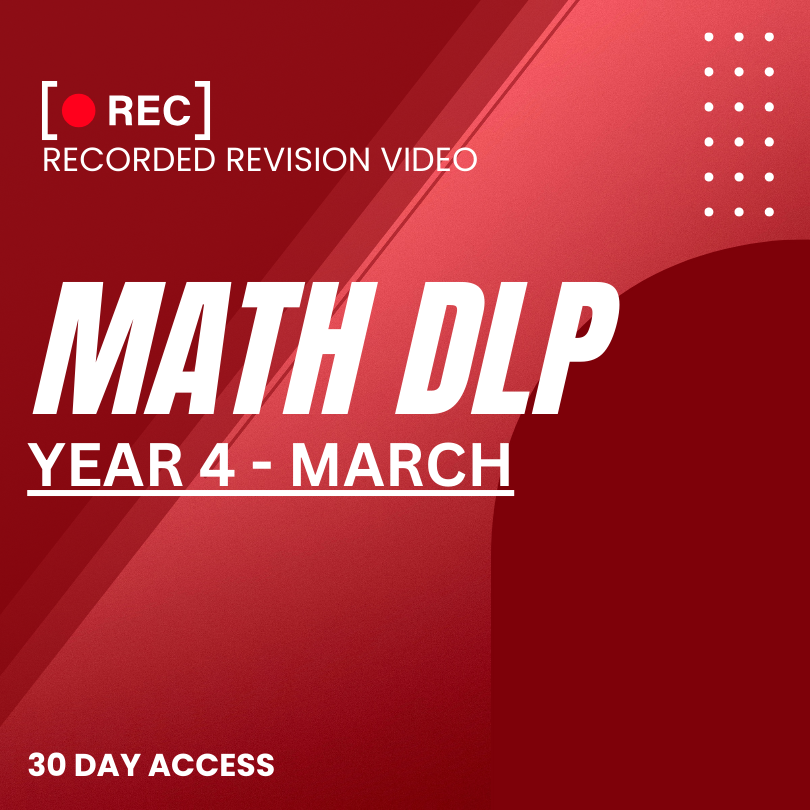 RRV – MATEMATIK DLP-YEAR 4- MARCH – 2026