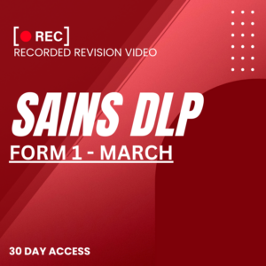 RRV – SAINS DLP-FORM 1 – MARCH – 2026