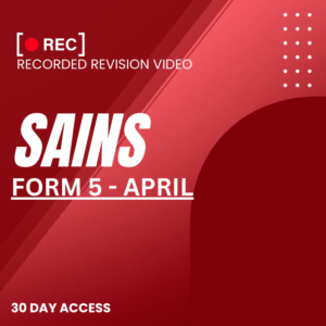 RRV – SAINS-FORM 5 – APRIL – 2026
